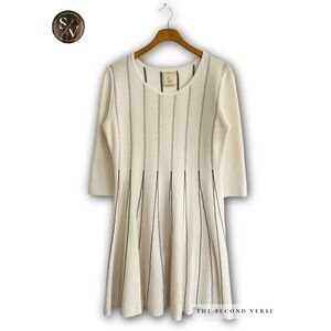 Chochene Italia Short White Dress  Sweater Knit Minimalist EU 40 US 4-6